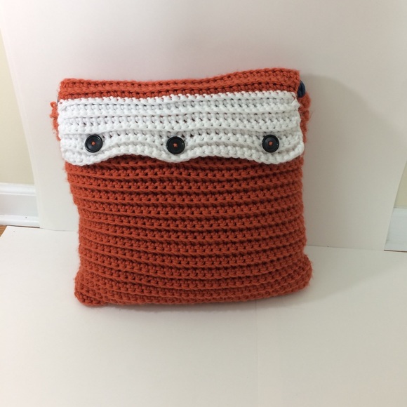 PK.Kre8tions Accents Handmade Crochet Pillow Cover Button Closure